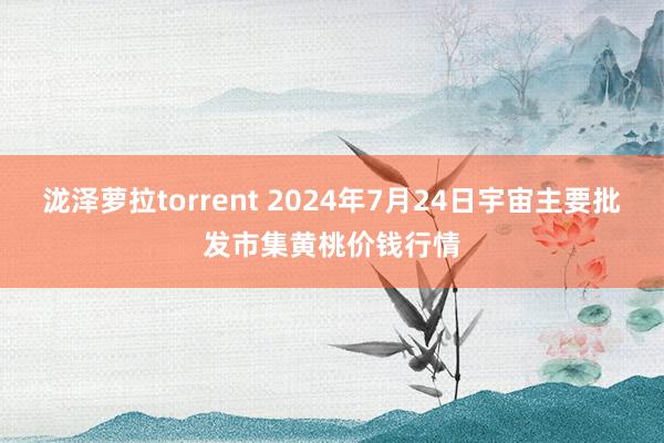 泷泽萝拉torrent 2024年7月24日宇宙主要批发市集黄桃价钱行情