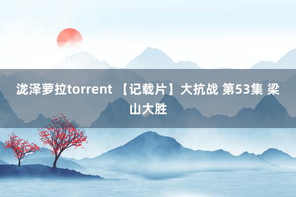 泷泽萝拉torrent 【记载片】大抗战 第53集 梁山大胜