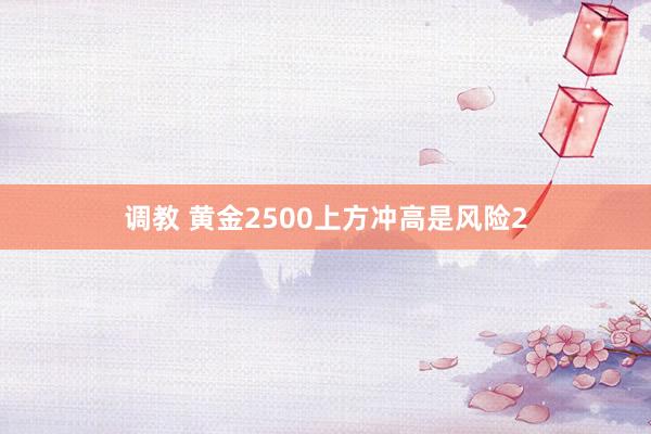 调教 黄金2500上方冲高是风险2