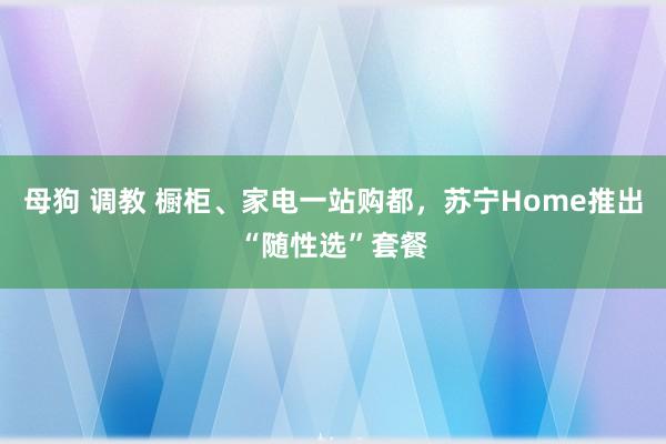 母狗 调教 橱柜、家电一站购都，苏宁Home推出“随性选”套餐