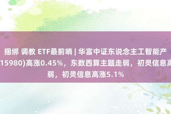 捆绑 调教 ETF最前哨 | 华富中证东说念主工智能产业ETF(515980)高涨0.45%，东数西算主题走弱，初灵信息高涨5.1%