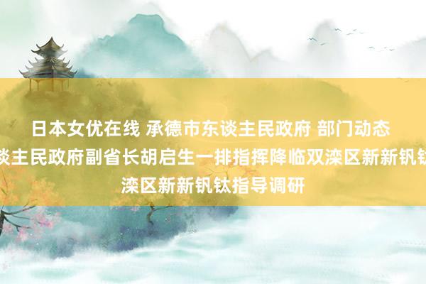 日本女优在线 承德市东谈主民政府 部门动态 河北省东谈主民政府副省长胡启生一排指挥降临双滦区新新钒钛指导调研