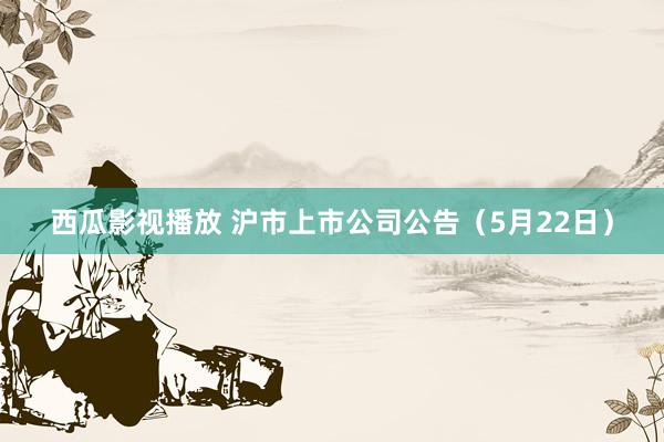 西瓜影视播放 沪市上市公司公告（5月22日）